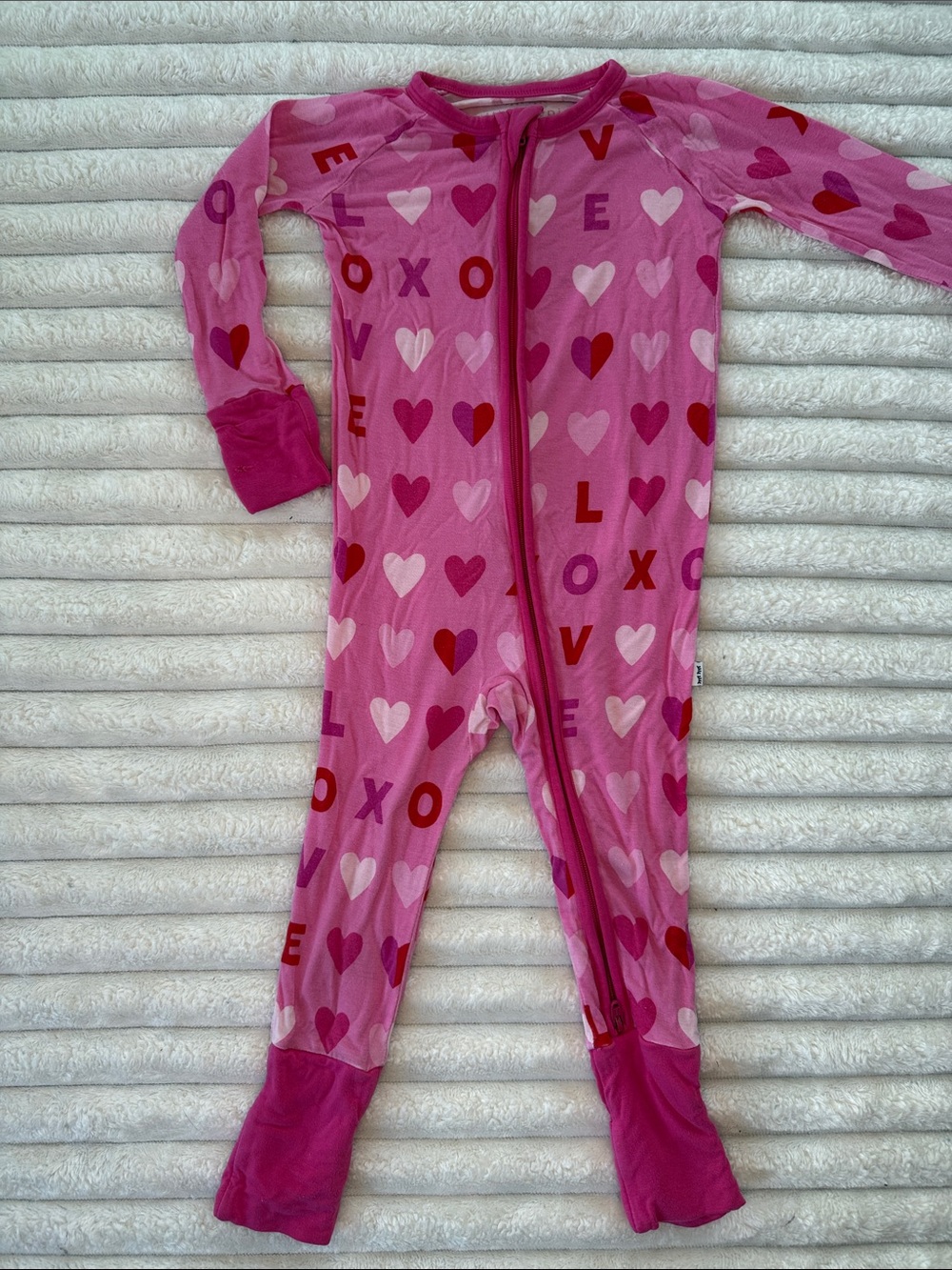 Little Sleepies Pink XOXO Zippy
